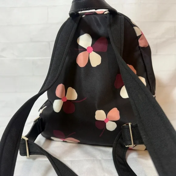 Kate Spade Black Floral Women's Backpack - Picture 3 of 10